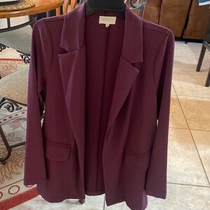 Melloday Burgundy LIKE NEW Ladies Lightweight Blazer - Size Small